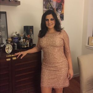 Sparkly blush Ivanka Trump Dress!